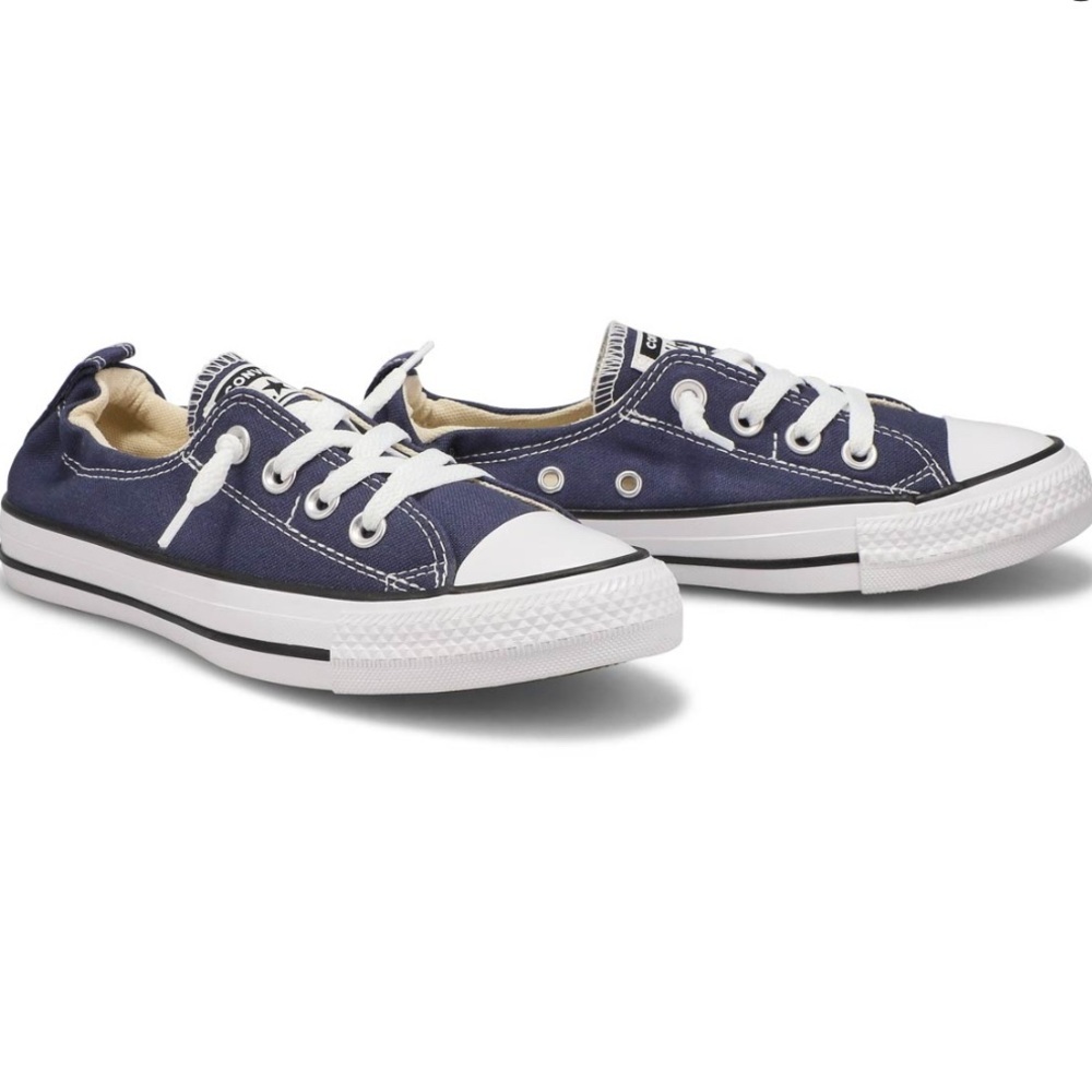 Converse All Star Chuck Taylor Shoreline Navy and White Slip On Sneakers